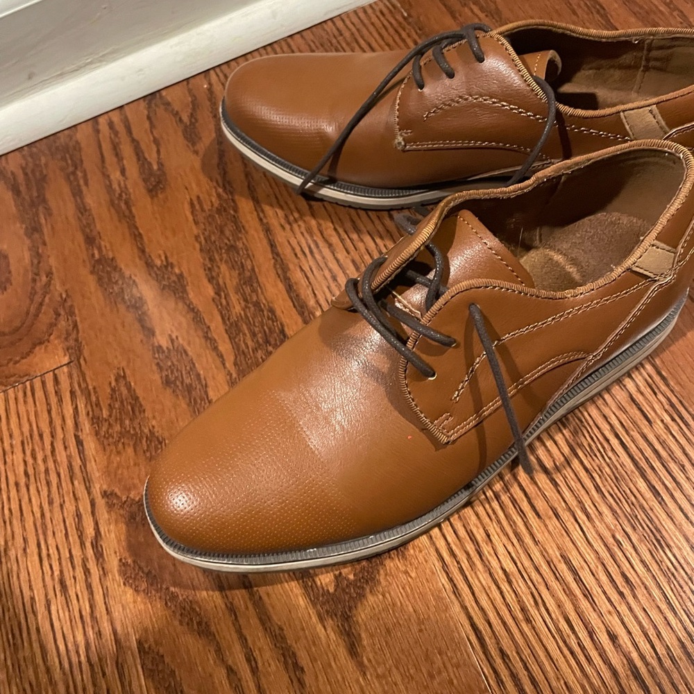 Boys Brown Faux Leather Shoes